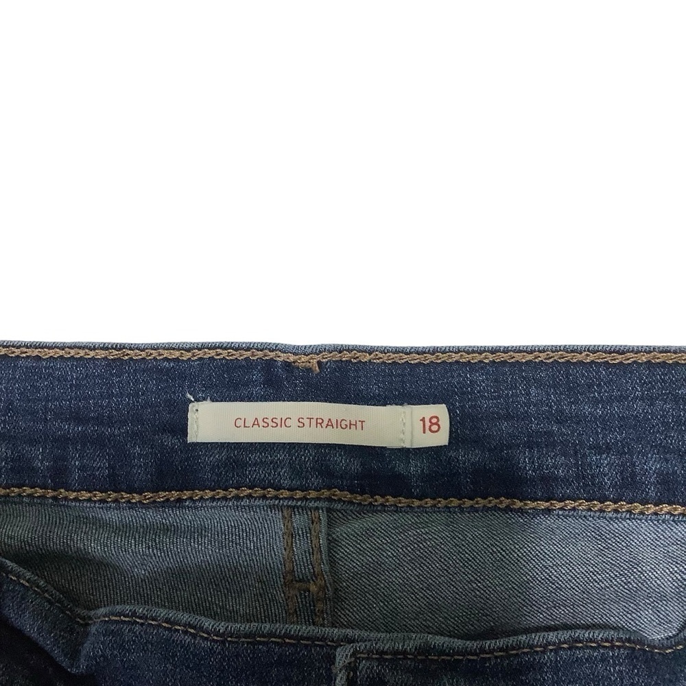 Levi’s Classic Straight Jeans Sz 18 Medium Wash - Picture 4 of 7